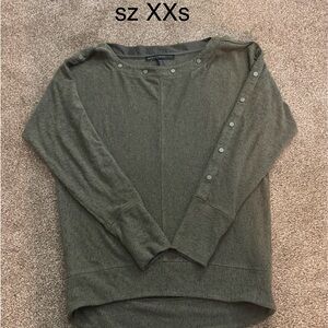 White House Black Market Women's Olive Sweater/shirt